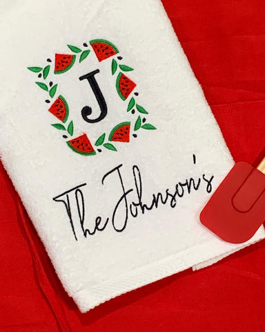 Personalized Dish Towel Watermelon