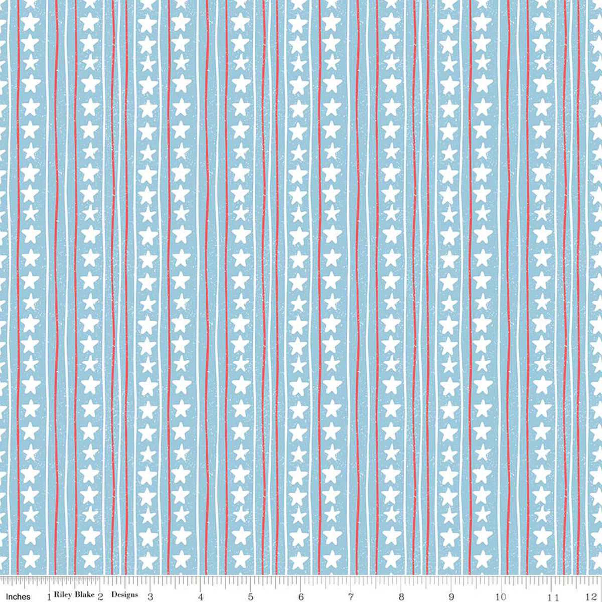 Firework Fields Stars and Stripes Blue