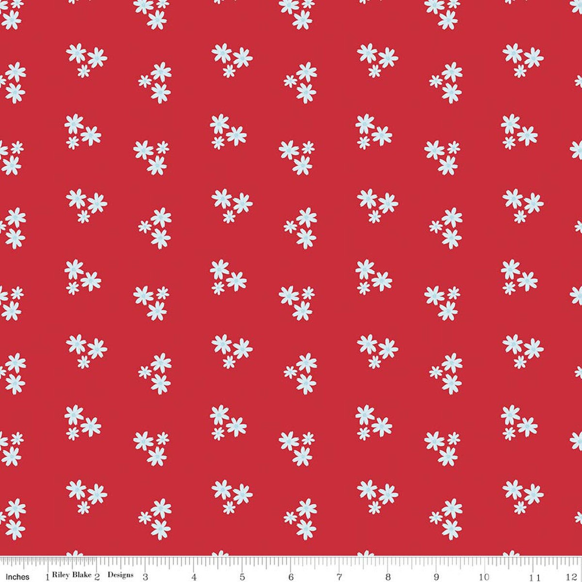 Firework Fields Floral Red