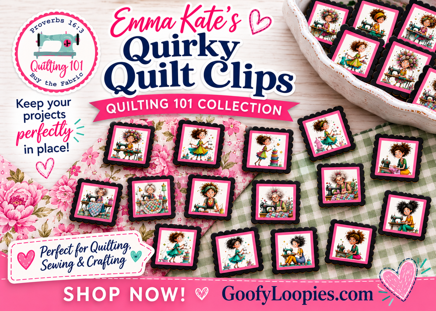 Emma Kate's Quirky Quilt Clips
