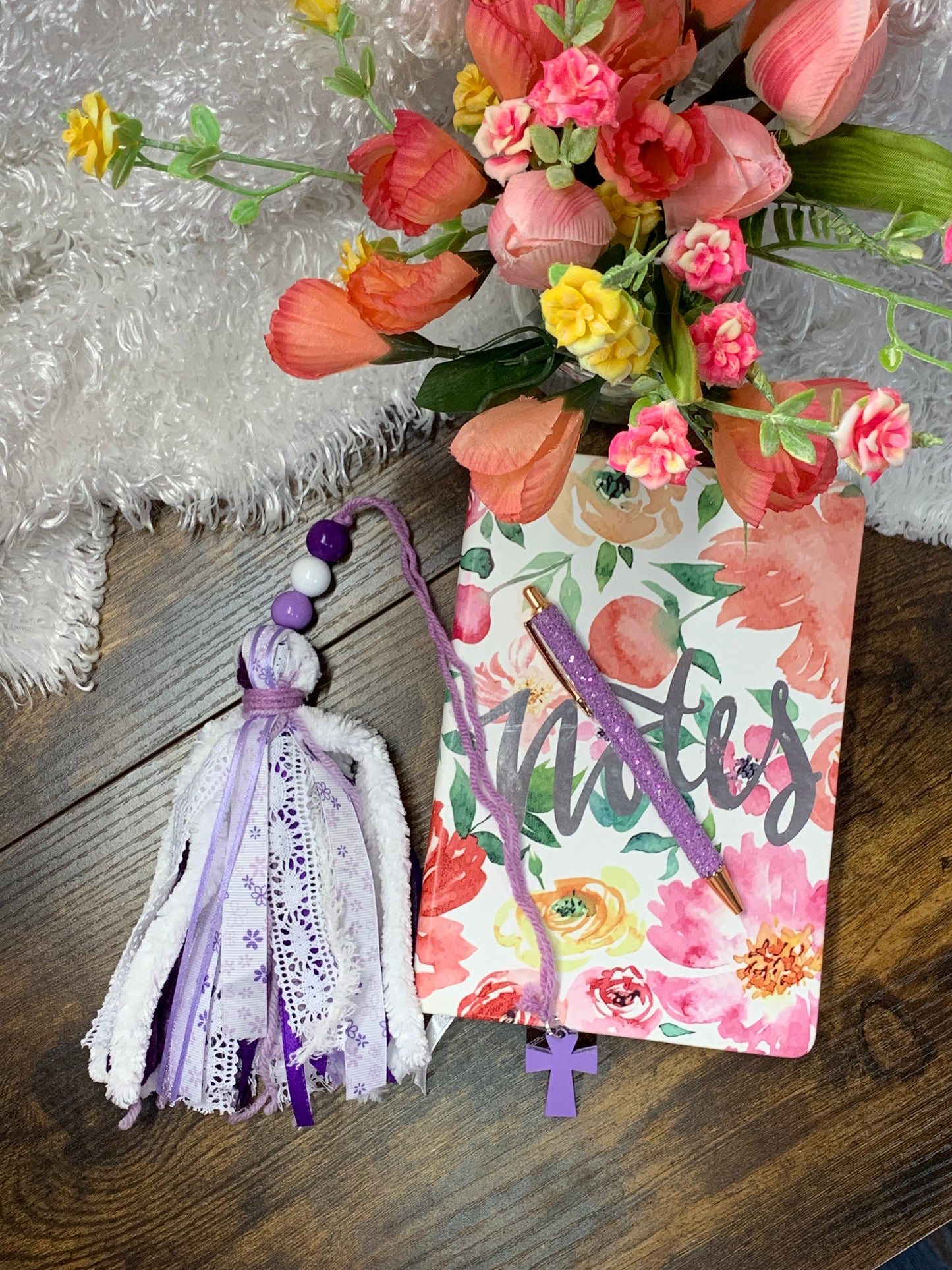 Peachy Magnolia Bookmarks - Violet