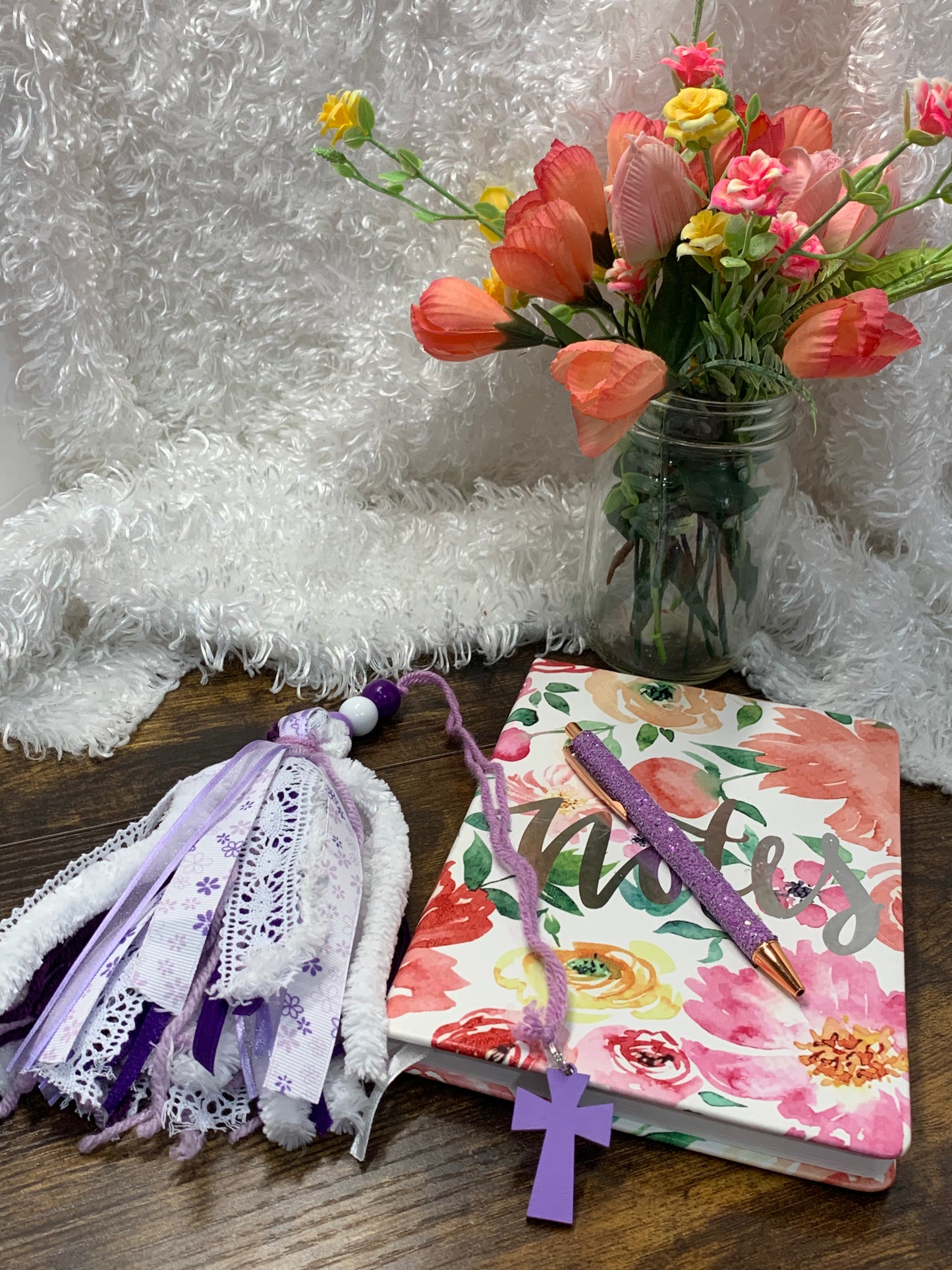 Peachy Magnolia Bookmarks - Violet