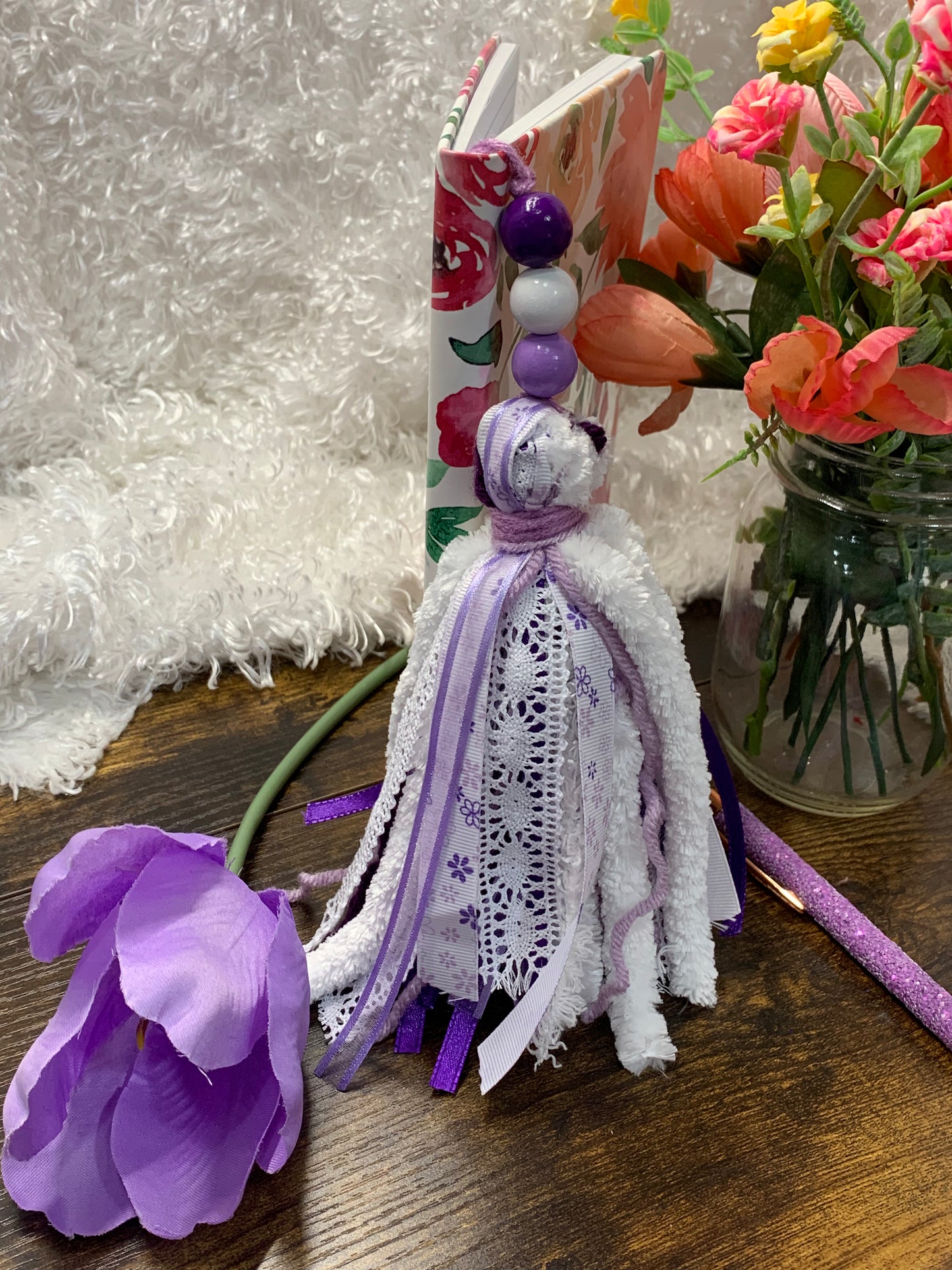 Peachy Magnolia Bookmarks - Violet