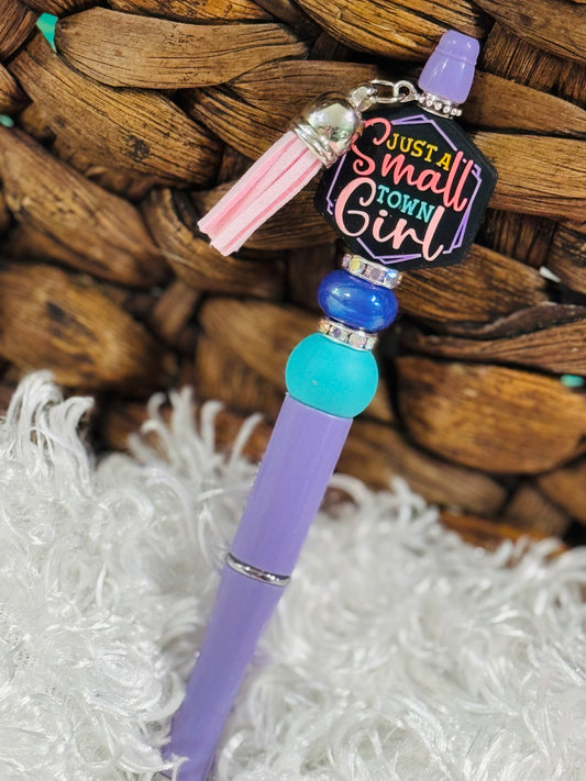 Small Town Girl Beaded Pen