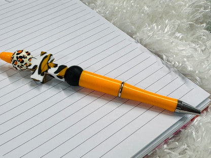 Cheetah Cross Beaded Pen