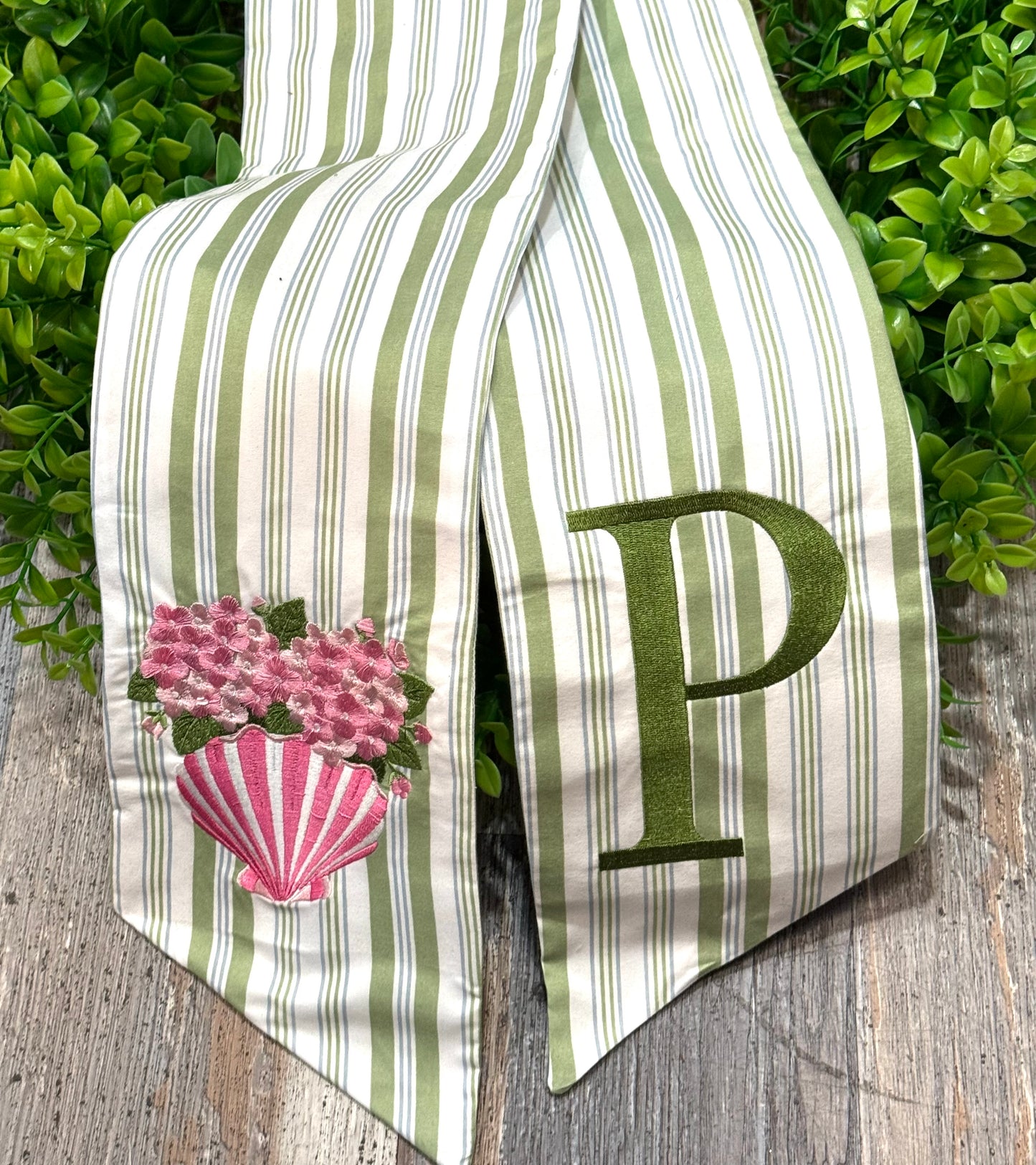 Hydrangea Shell Wreath Door Sash