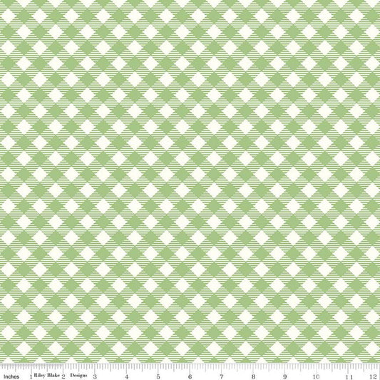 Bee Ginghams Debbie Granny Green
