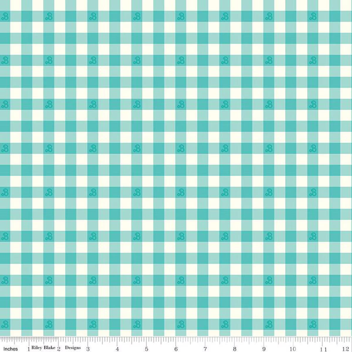 Barbie World Gingham Teal
