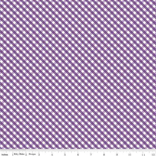 Hydrangeas in the Garden Gingham Purple