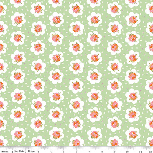 Peach Cobbler Tea Tin Rose Green
