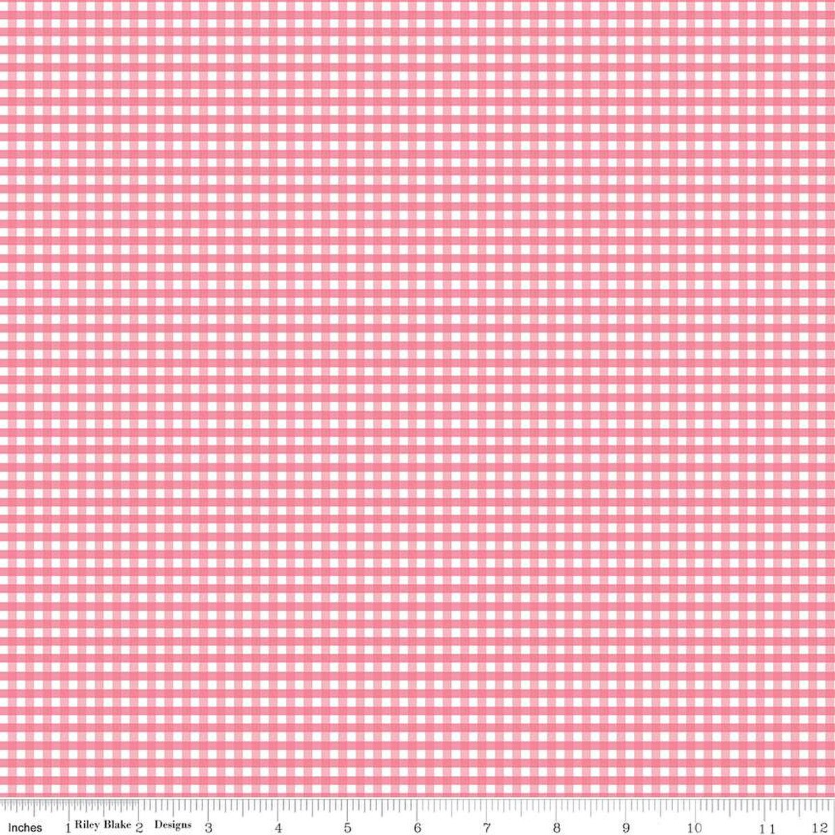 1/8" Gingham Sugar Pink