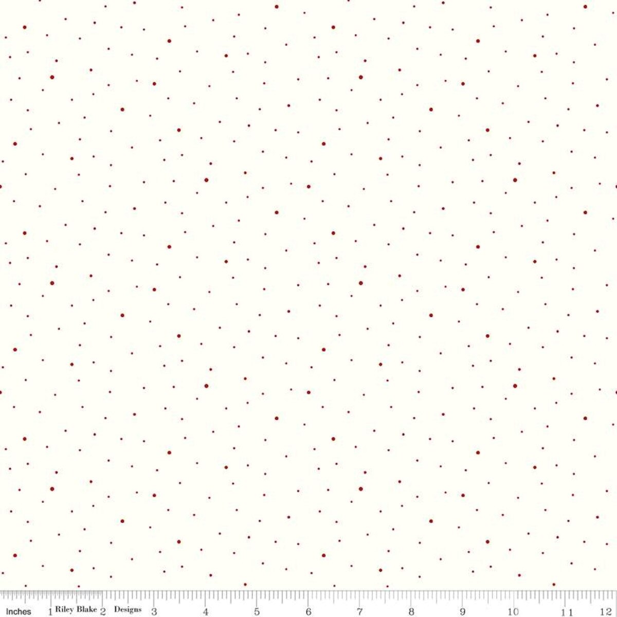 Dapple Dot on Off White Barn Red