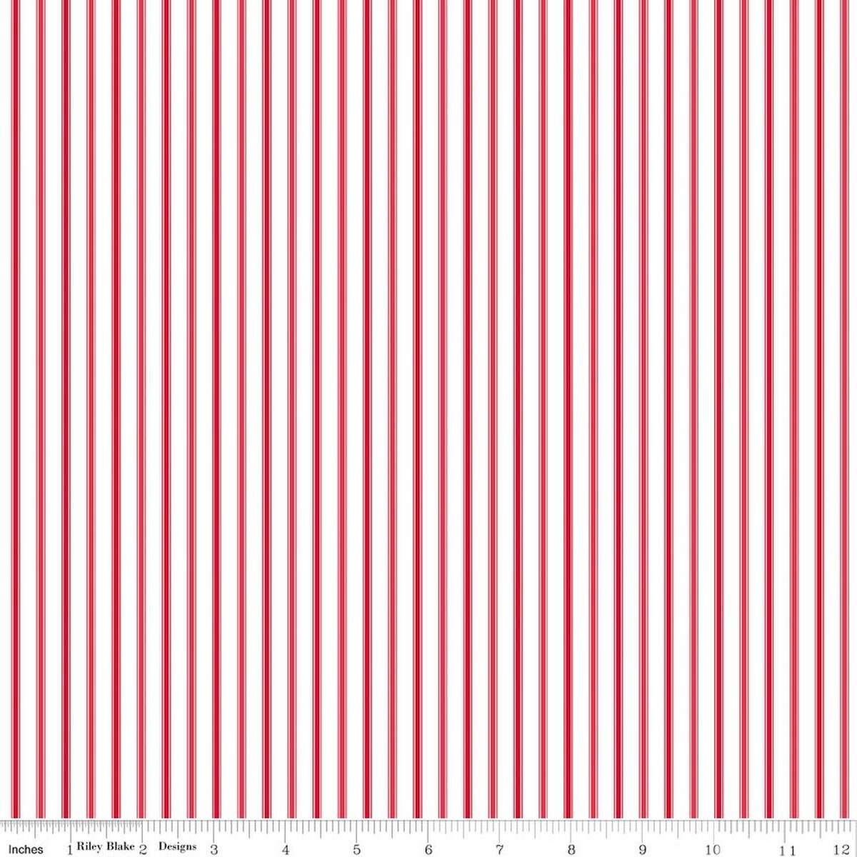 Seasonal Basics Ticking Stripe Red