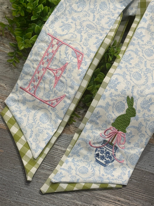 Easter Topiary Bunny Wreath Sash