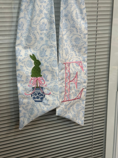 Easter Topiary Bunny Wreath Sash