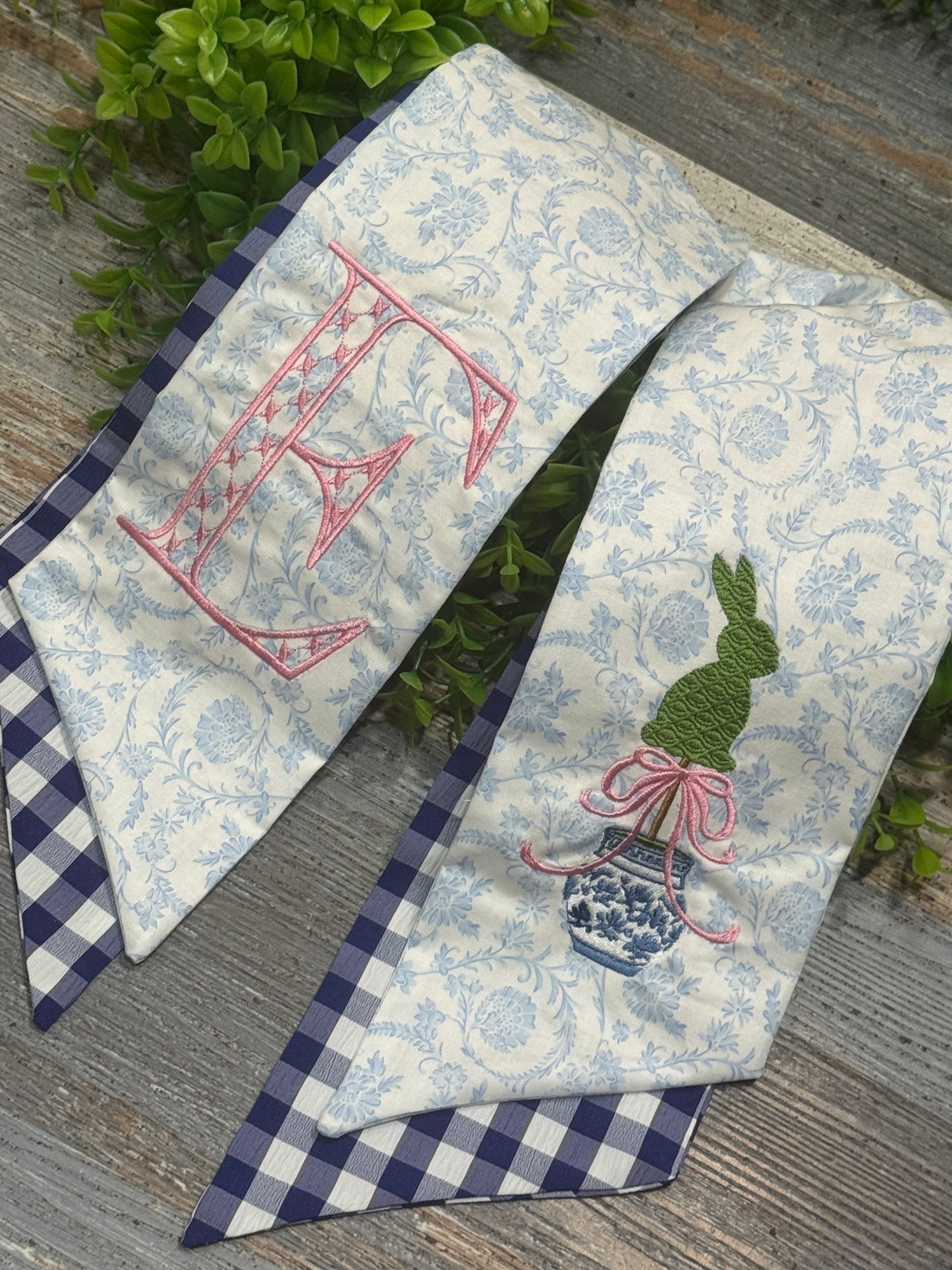 Easter Topiary Bunny Wreath Sash