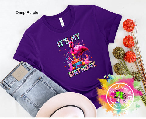 Flamingo It's My Birthday TShirt