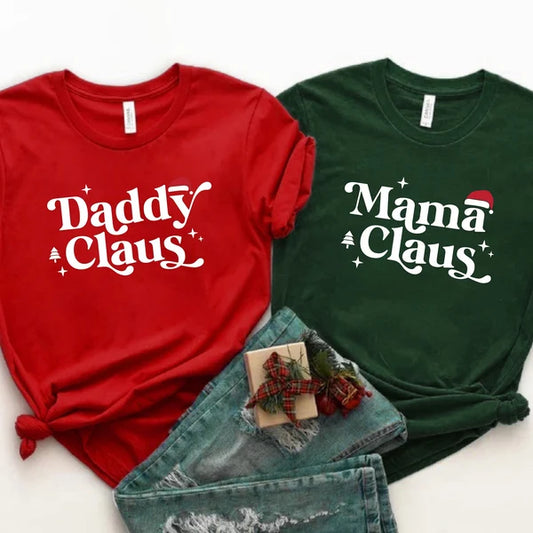 Daddy / Mama Claus TShirt Long Sleeve