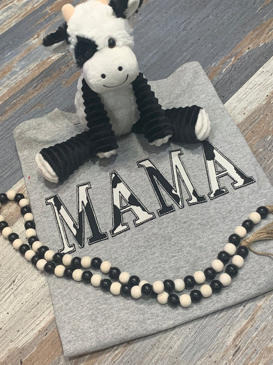 Mama T-Shirt Cow Print