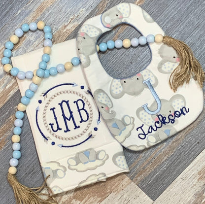 Burp Cloth and Bib